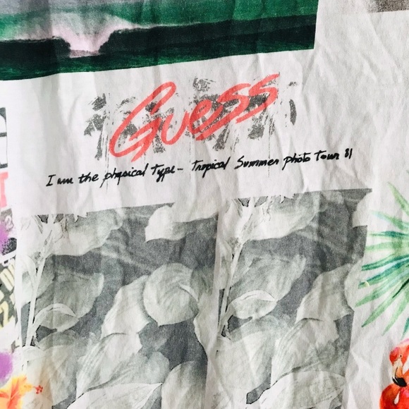 Guess | Short Sleeves Postcard Tee Mens Size M Organic Cotton Crewneck Pullover - Picture 11 of 14